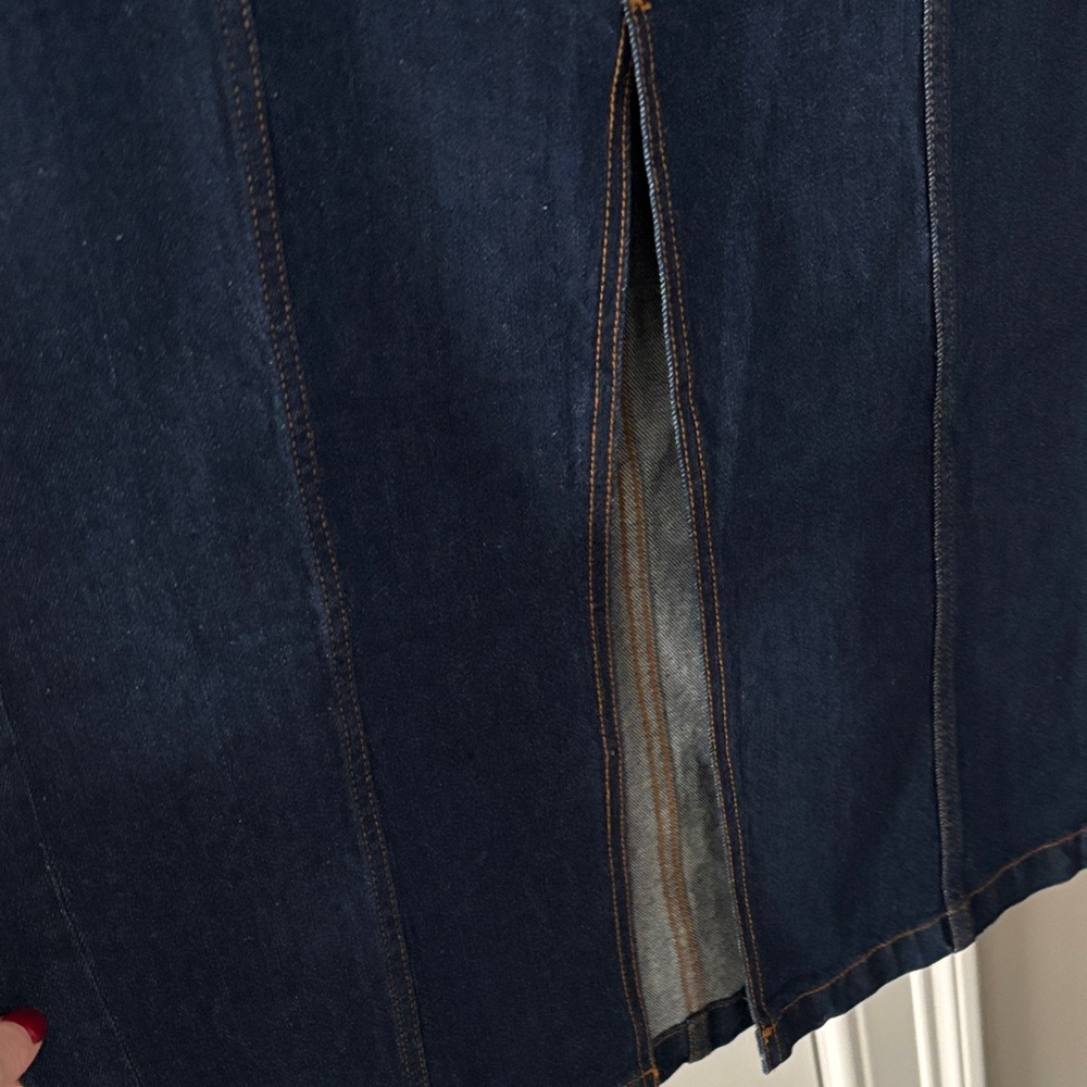 LOFT Dark Blue Denim Skirt - Picture 5 of 5